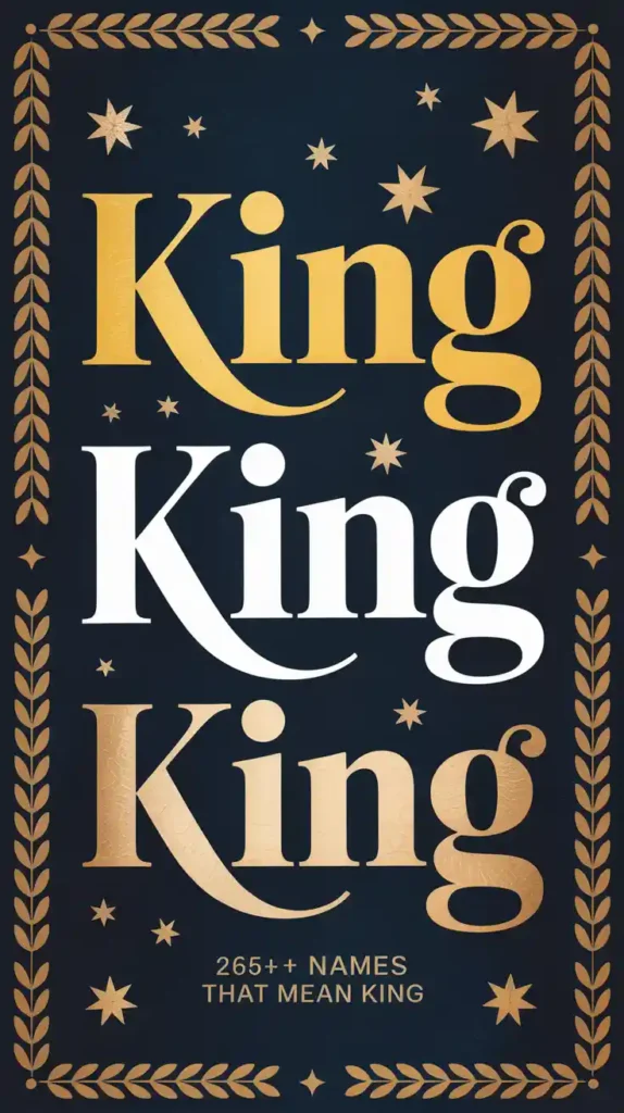 Names That Mean King 