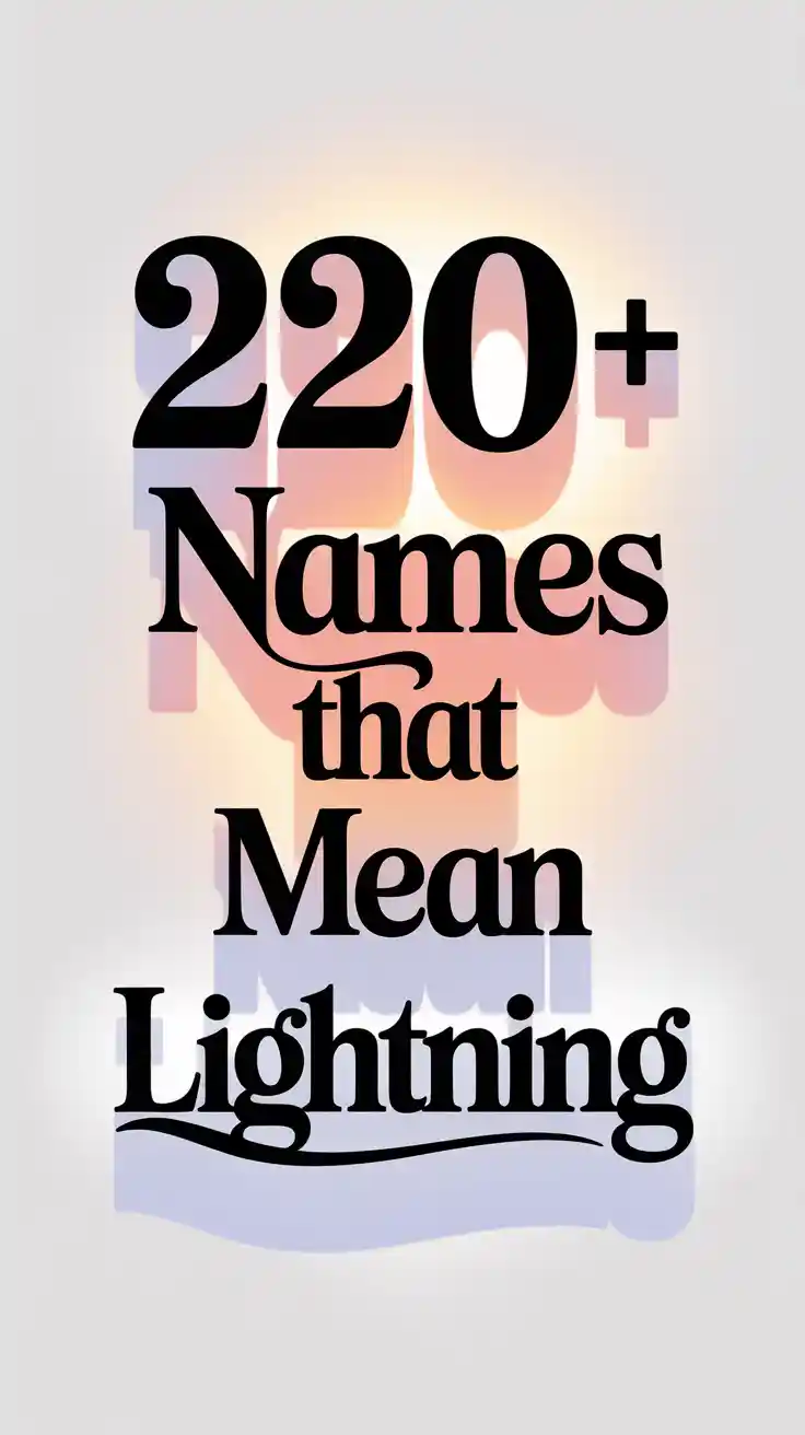 Names That Mean Lightning