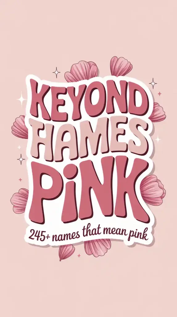 Names That Mean Pink 