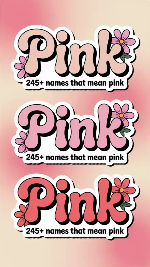 Names That Mean Pink 