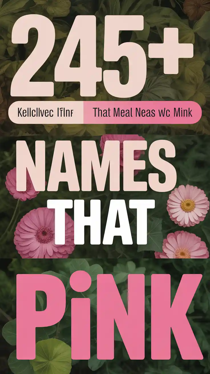 Names That Mean Pink