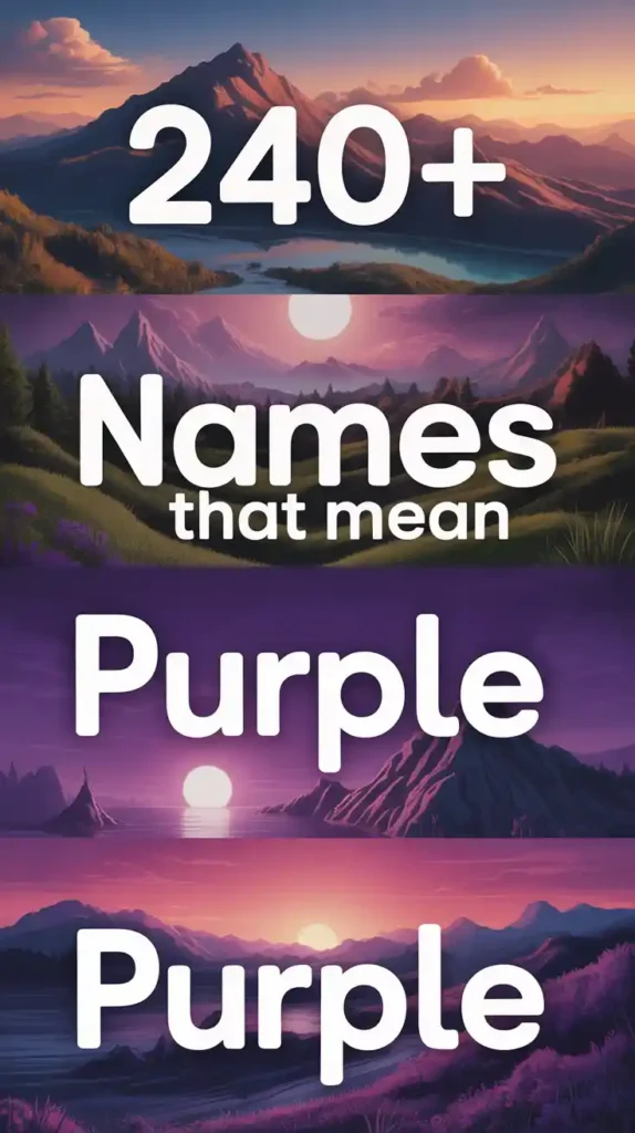 Names That Mean Purple 
