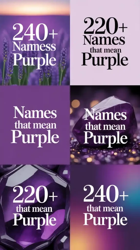 Names That Mean Purple 