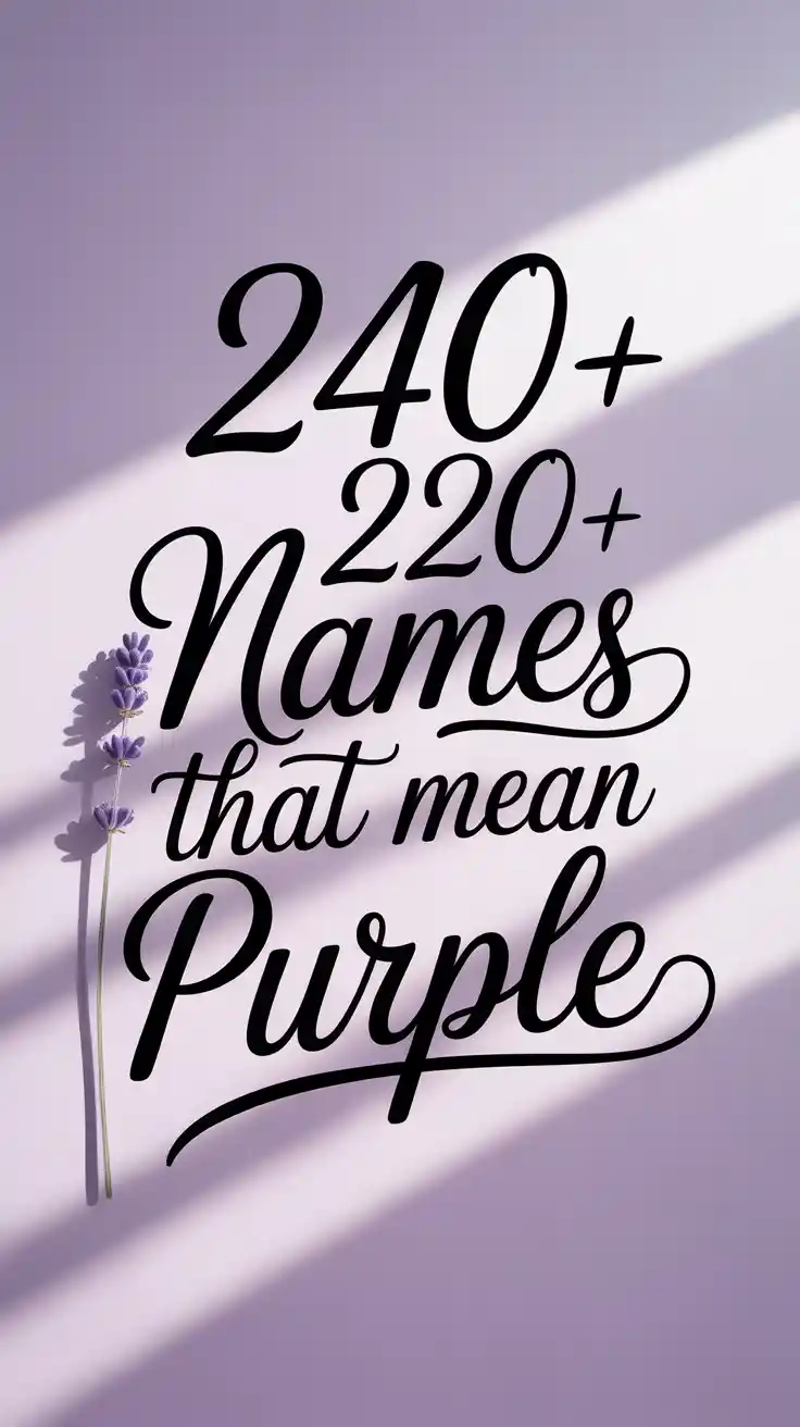 Names That Mean Purple