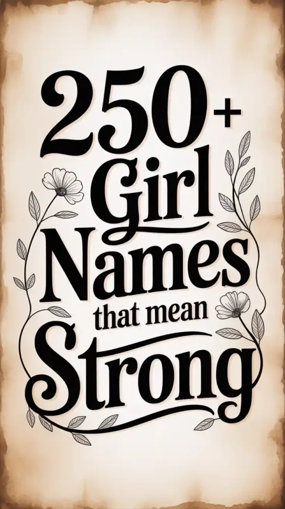 Girl Names That Mean Strong