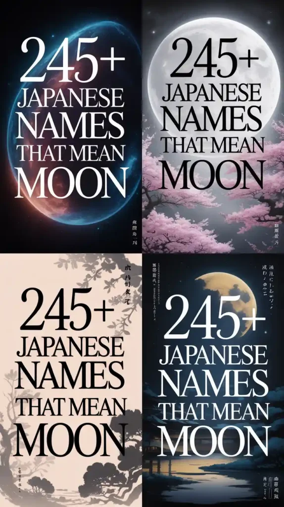 Japanese Names That Mean Moon