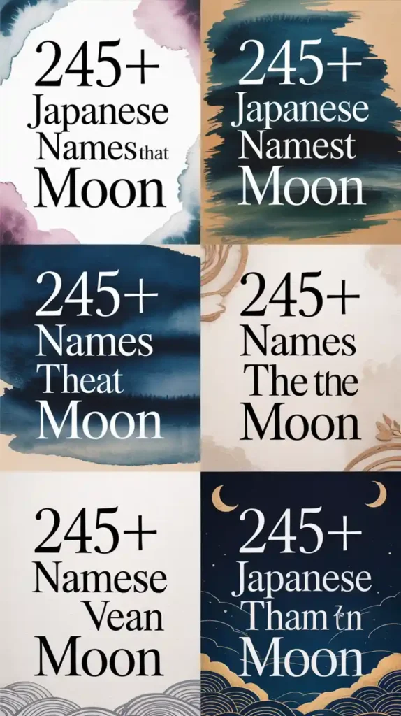 Japanese Names That Mean Moon