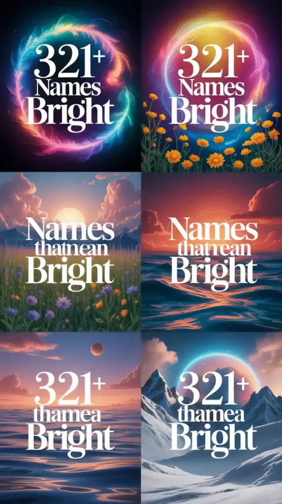 Names That Mean Bright
