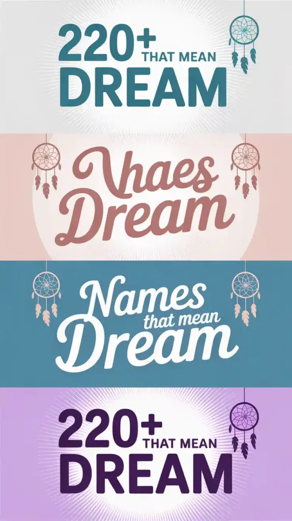 Names That Mean Dream