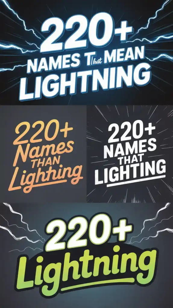 Names That Mean Lightning