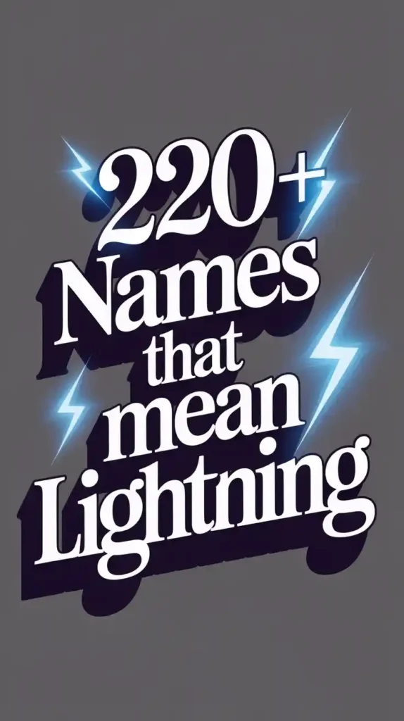 Names That Mean Lightning