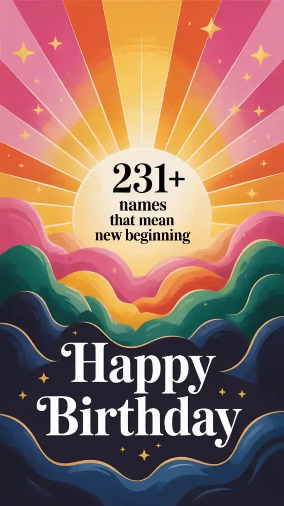 Names That Mean New Beginning