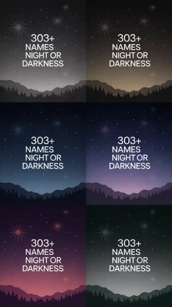 Names That Mean Night or Darkness