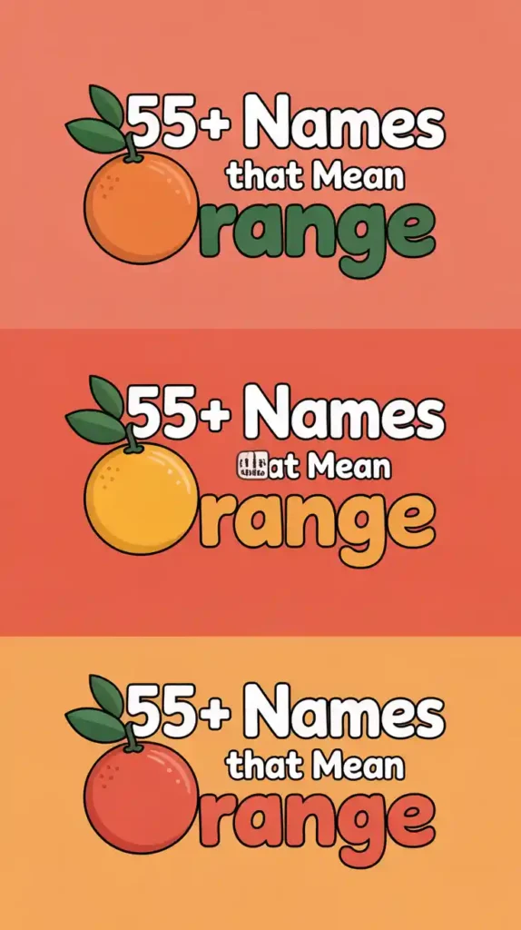 Names That Mean Orange
