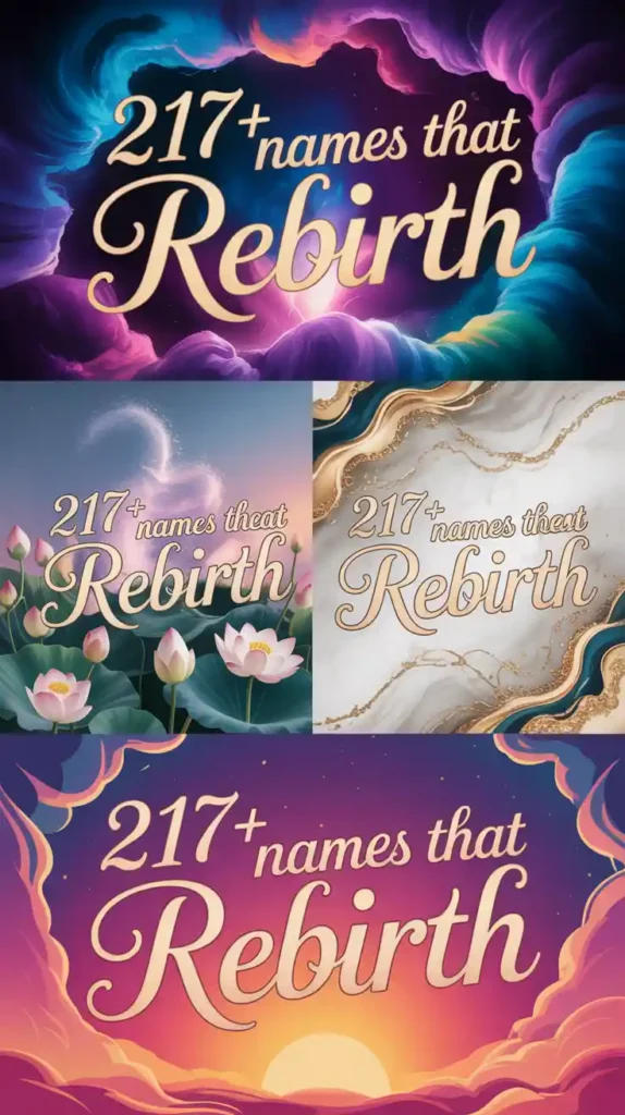 Names That Mean Rebirth