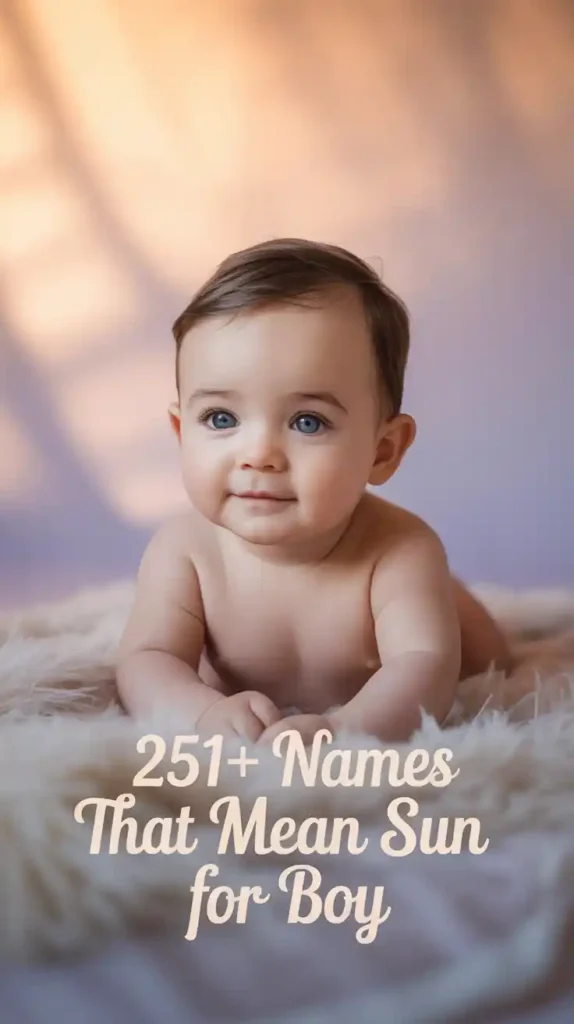 Names That Mean Sun for Boy