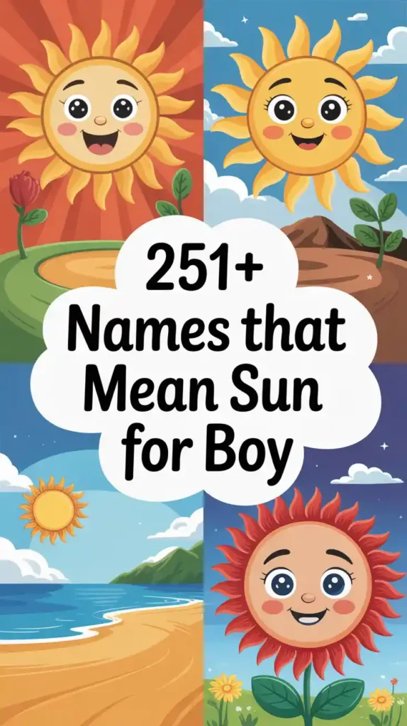 Names That Mean Sun for Boy
