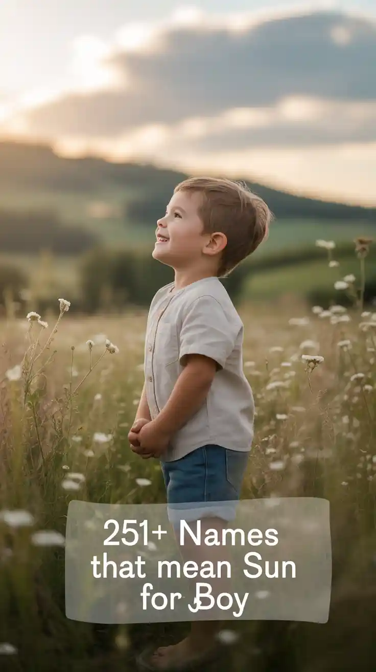 Names That Mean Sun for Boy