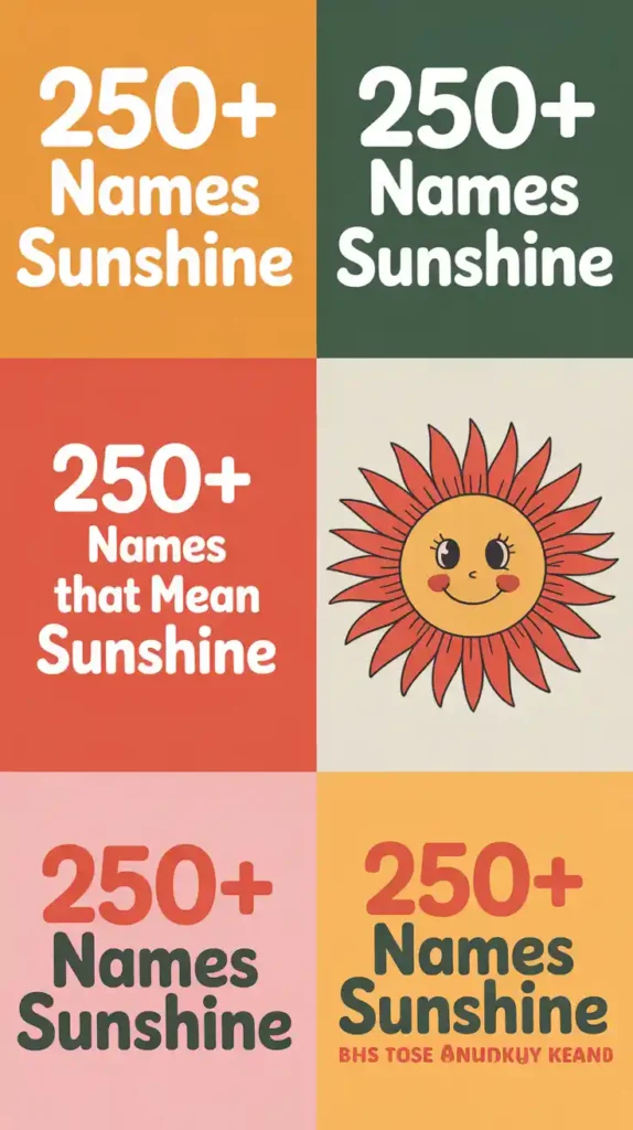 Names That Mean Sunshine