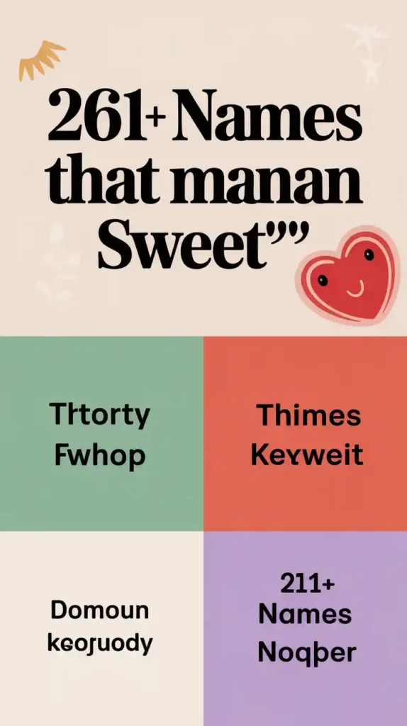 Names That Mean Sweet