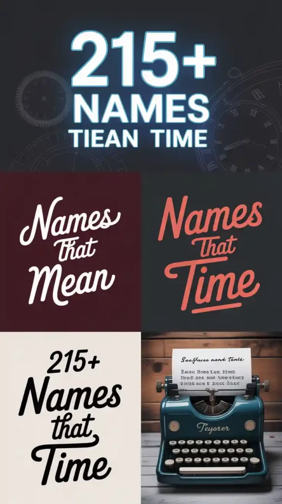 Names That Mean Time 