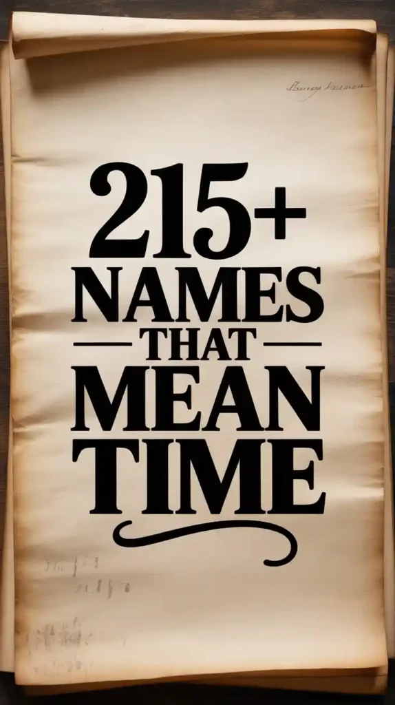 Names That Mean Time 