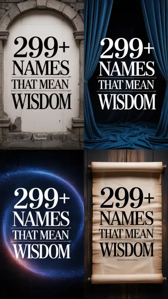 Names That Mean Wisdom