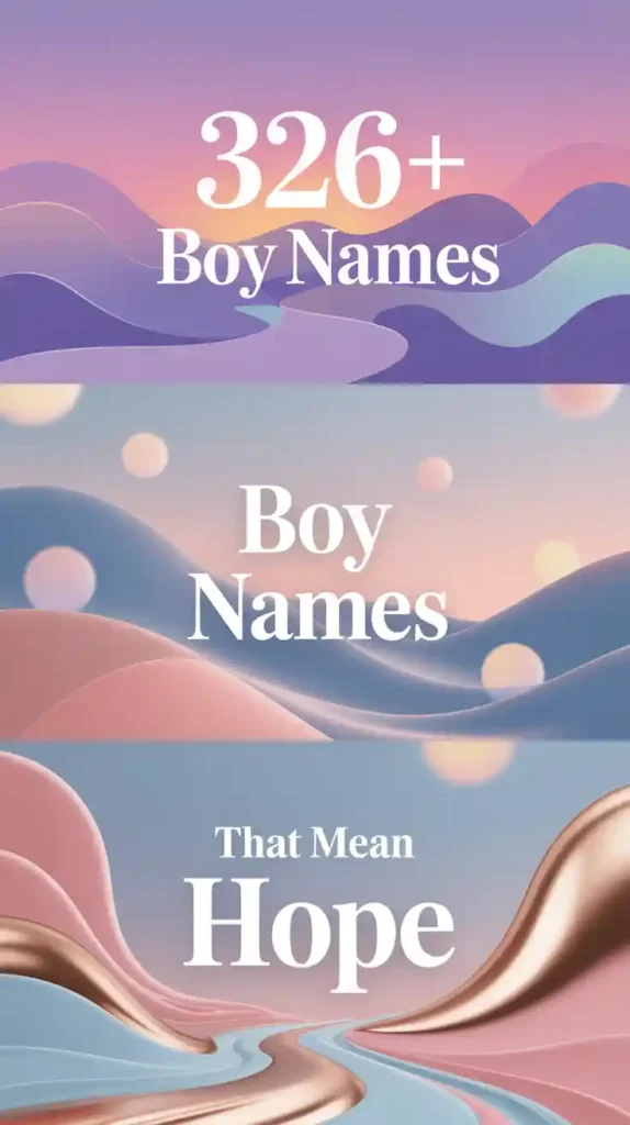 Boy Names That Mean Hope