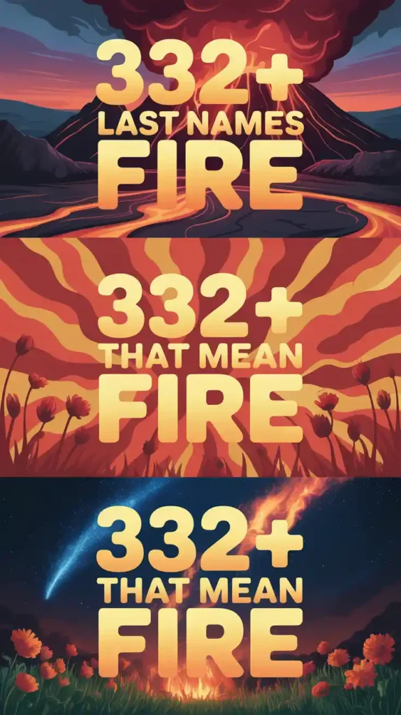 Last Names That Mean Fire