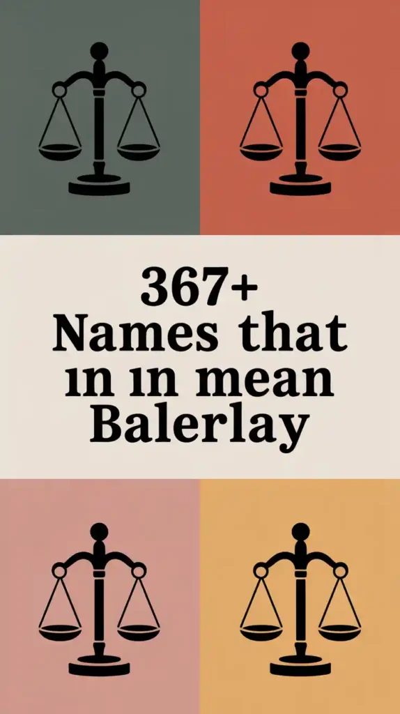 Names That Mean Balance