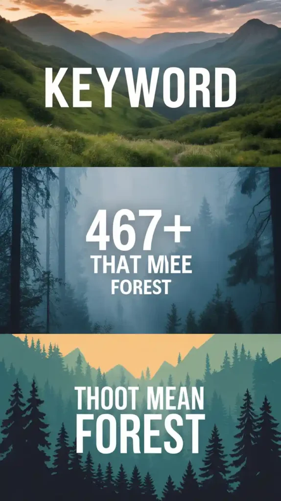 Names That Mean Forest
