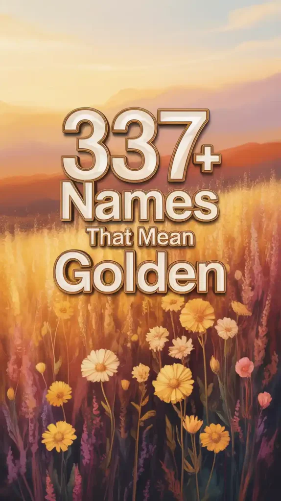  Names That Mean Golden