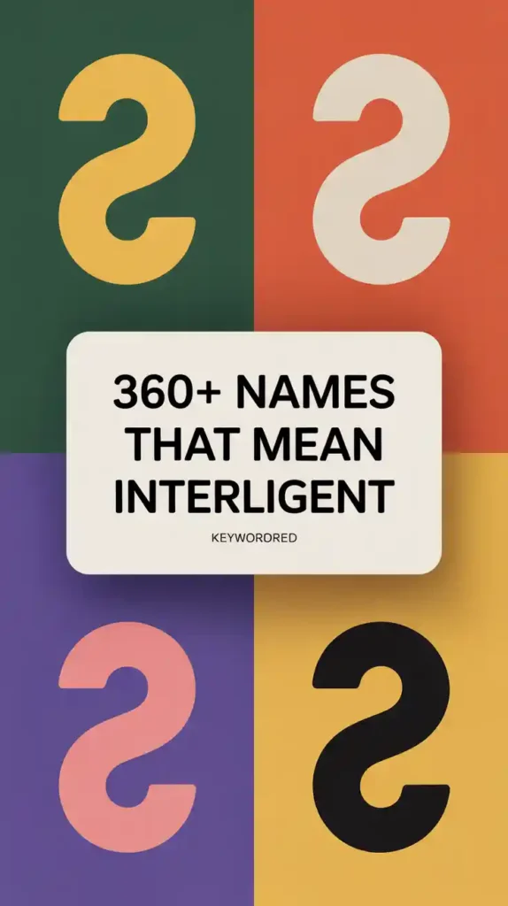 Names That Mean Intelligent 