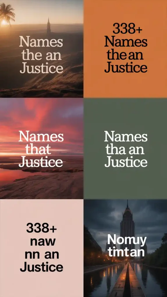 Names That Mean Justice