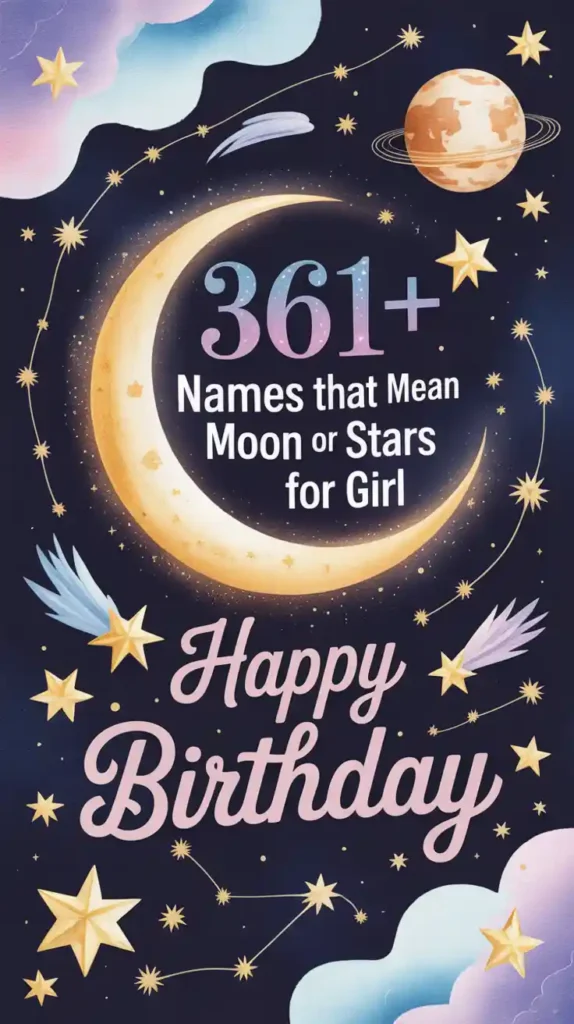 Names That Mean Moon or Stars for Girl