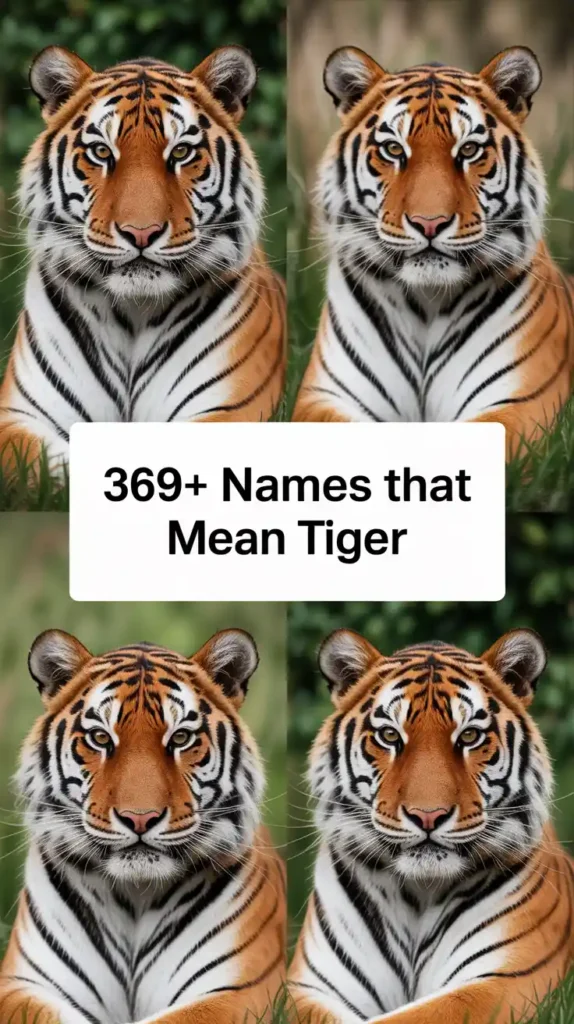 Names That Mean Tiger  