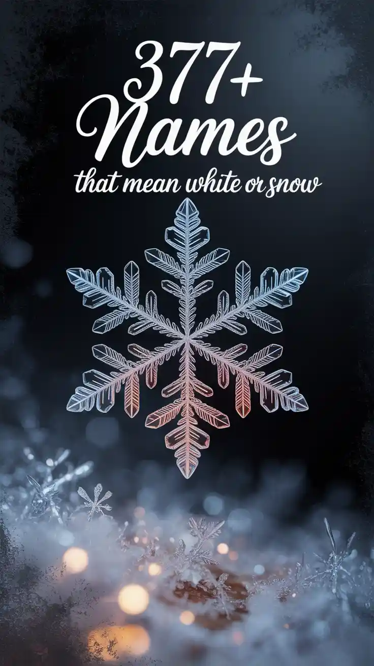Names That Mean White or Snow