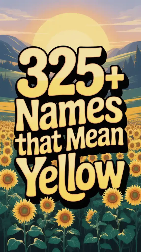 Names That Mean Yellow