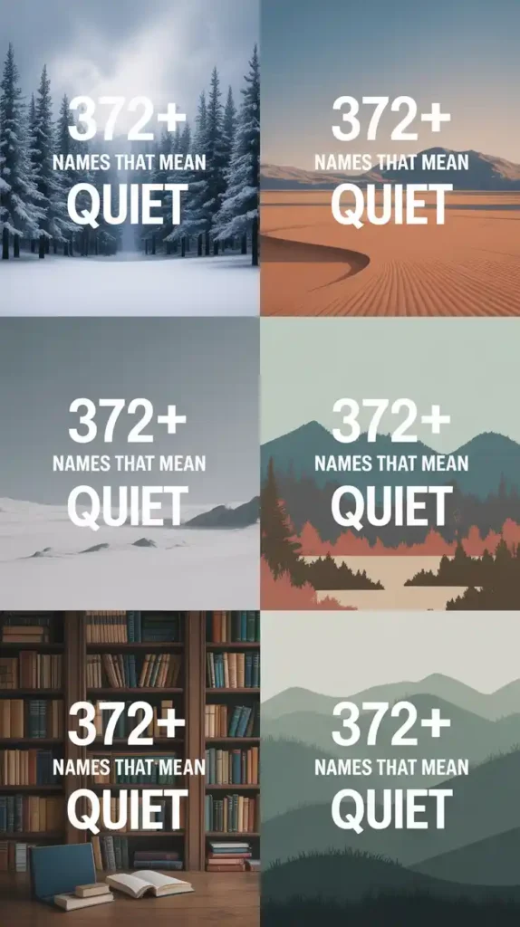 Names That Mean Quiet