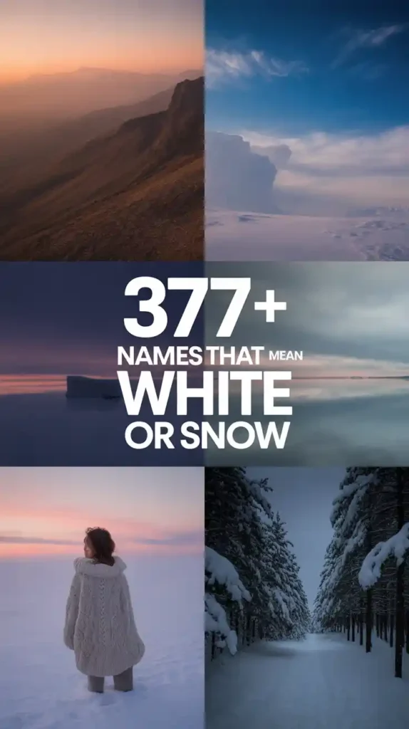 Names That Mean White or Snow