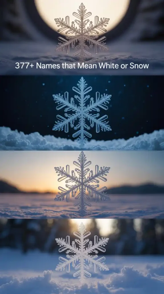 Names That Mean White or Snow
