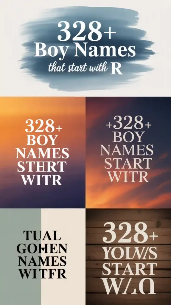 Boy Names That Start With R