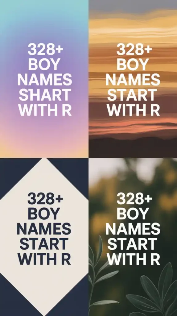 Boy Names That Start With R