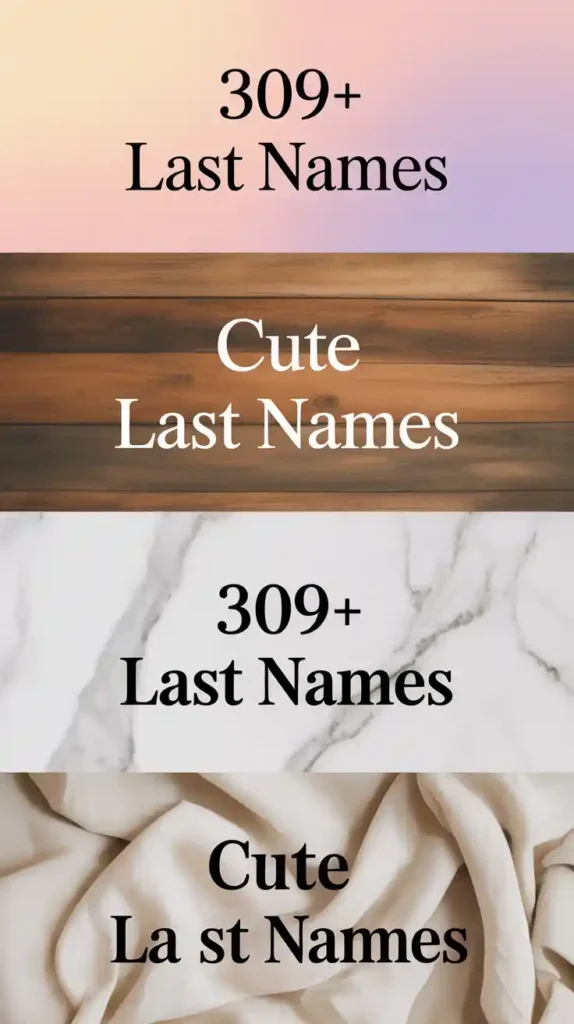 Cute Last Names