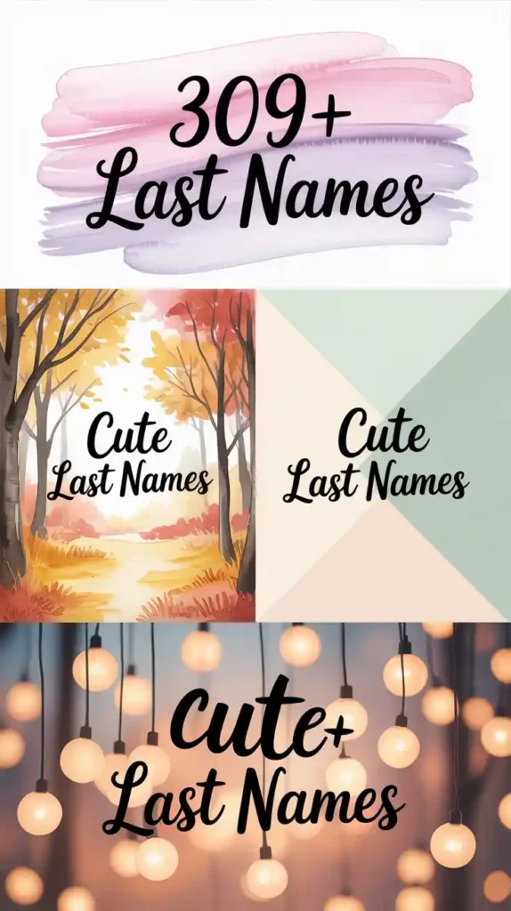 Cute Last Names
