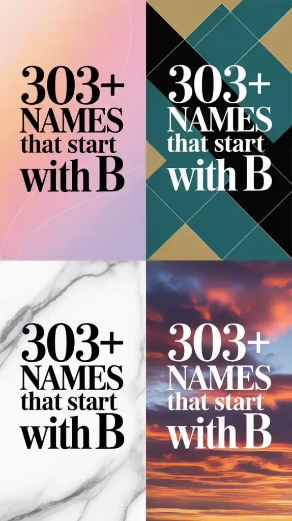 Names That Start With B