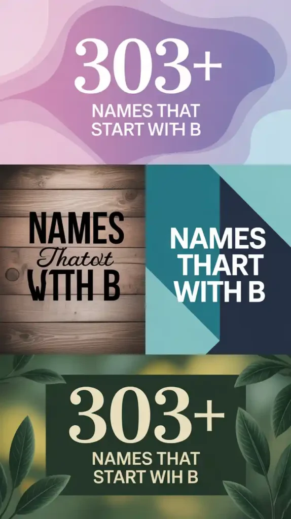 Names That Start With B