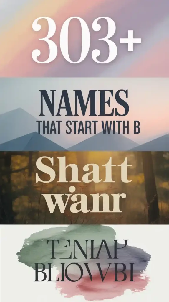 Names That Start With B
