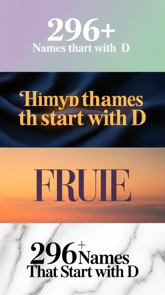 Names That Start With D