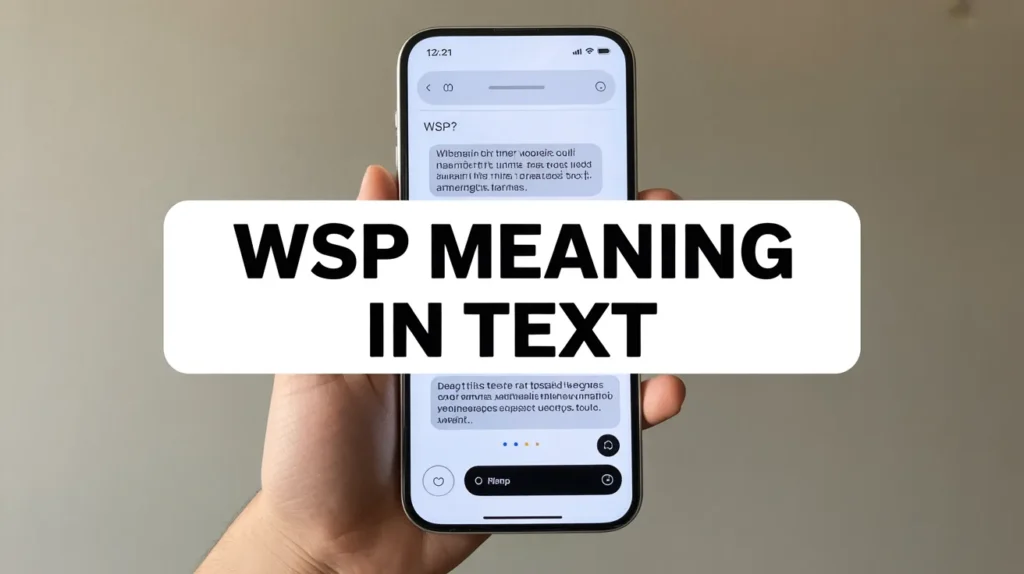 WSP Meaning in Text